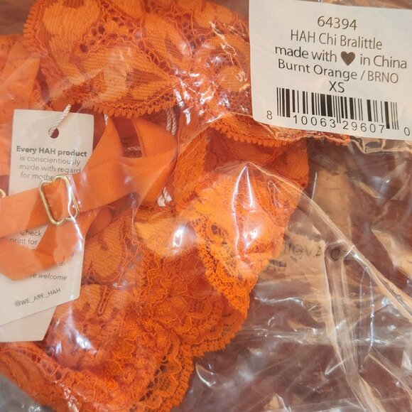 NWT Hah Chi Bralittle in Burnt Orange - by We are HaH- Free people brand - Picture 4 of 5